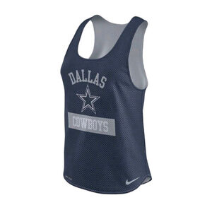 Nike Dallas Cowboys NFL Women's Navy Gear Up Mesh Performance Tank Top, Size XL